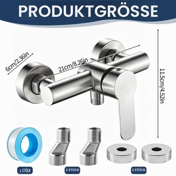 Sprchová baterie, jednopáková, G ½, výpust vody dolů, vanová baterie
