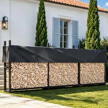 Stojan na drevo FWR10, 334,5 x 25 x 115 cm - N