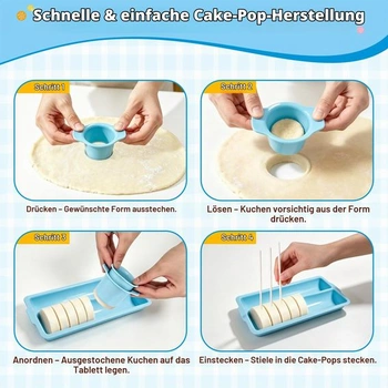 Sada vykrajovača na cakesicle a formy na cake popsy, kompletná sada na pečenie, formičky na