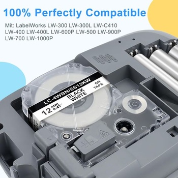 Kompatibilná páska UniPlus 3x ako náhrada za pásku SS12KW LC-4WBN4 LC-4WBN9 12 mm x 8 m, pre
