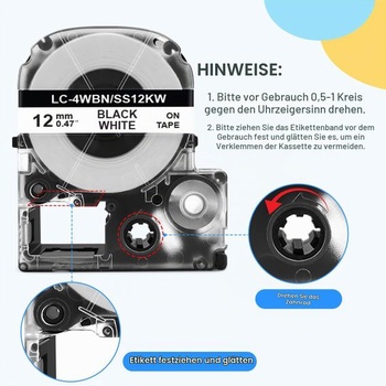 Kompatibilná páska UniPlus 3x ako náhrada za pásku SS12KW LC-4WBN4 LC-4WBN9 12 mm x 8 m, pre