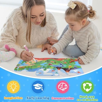ASTARON 3 balenia opakovane použiteľných 3D nafúknutých samolepiek pre deti 3-6 rokov, hra so želé