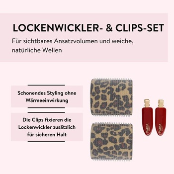 Sada natáček a sponek na vlasy PARSA Beauty HAIR HERO, leopardí potisk