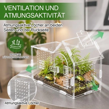 Akrylový terárium pre skákavé pavúky, priehľadné terárium pre skákavé pavúky