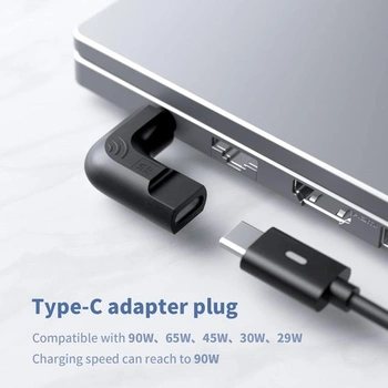 Adaptér QYD USB-C na DC zástrčku 5,5 * 2,5 mm, PD USB C samice na DC adaptér, napájecí adaptér,