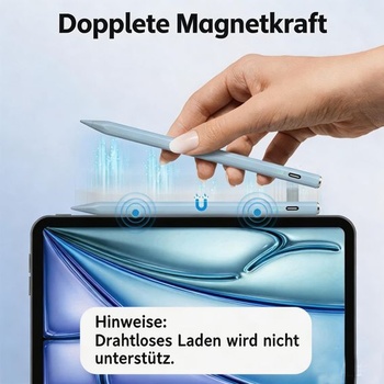 Stylus pre iPad 2018–2026, 13-minútové rýchle nabíjanie, rozpoznanie dlane, modrý