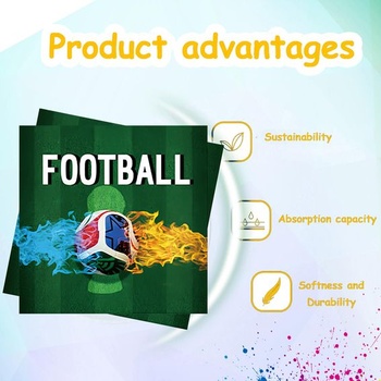 40 futbalových obrúskov, dekorácie na majstrovstvách sveta vo futbale 2026, jednorazové stolné