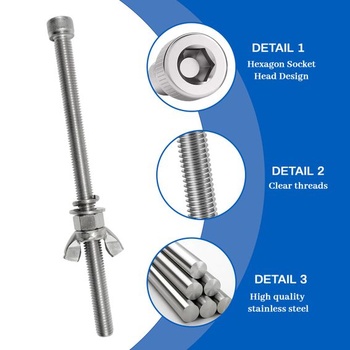 Skrutka s valcovou hlavou a vnútorným šesťhranom M5 x 110 mm, 15 kusov, skrutka s plným závitom M5x110