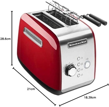 Hriankovač KitchenAid na 2 plátky, červený