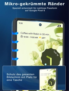 Ochranná fólia z tvrdeného skla pre Google Pixel 6, balenie 2 kusov, antispywarová ochranná fólia z