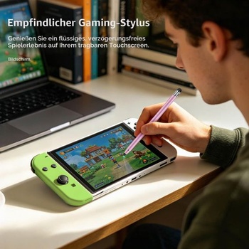 Balenie 4 stylusov pre tablet 2 v 1 s vysokou citlivosťou pre mobilný telefón a tablet, strieborná +