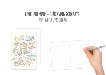 Blahoželanie k odchodu do dôchodku, Edition Seidel Premium XXL Maxi, s obálkou, formát DIN A4.