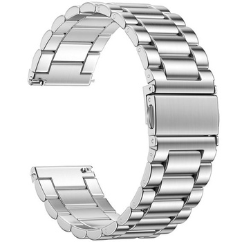 Nerezový kovový náramok Netolo kompatibilný s remienkom pre hodinky Suunto 7 24 mm strieborný