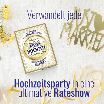 Mega Wedding - Zábavná svadobná hra pre hostí, nevestu a ženícha. Svadobný kvíz - 13 otázok k
