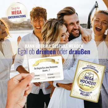 Mega Wedding - Zábavná svadobná hra pre hostí, nevestu a ženícha. Svadobný kvíz - 13 otázok k