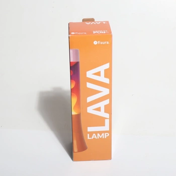 Fisúra - Ružová lávová lampa s oranžovou základňou a sklom s unikátnym gradientným efektom. Retro