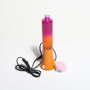 Fisúra - Ružová lávová lampa s oranžovou základňou a sklom s unikátnym gradientným efektom. Retro