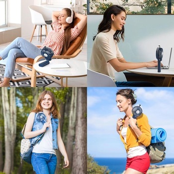 Prenosný ručný ventilátor COMLIFE, dobíjací mini USB ventilátor, skladací design, lastúrniky