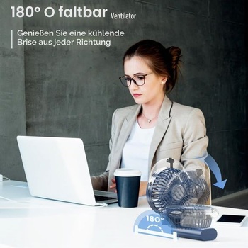 Prenosný ručný ventilátor COMLIFE, dobíjací mini USB ventilátor, skladací design, lastúrniky