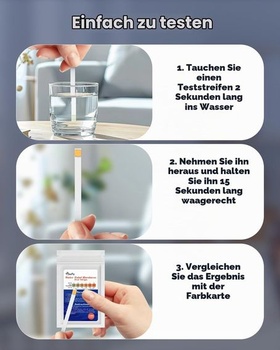 Pawfly testovacie prúžky na tvrdosť vody, 100 kusov, sada na testovanie tvrdosti vody pre pitnú