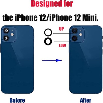 Náhradná šošovka pre zadnú kameru pre iPhone 12/iPhone 12 Mini – so sadou náradia, odolná proti
