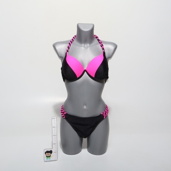 Dámský set plavek GORGLITTER Push Up s výstřihem do V a kosticemi, vystřižené bikiny s barevnými