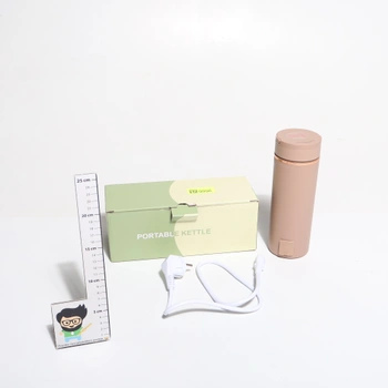 Malá elektrická cestovní konvice 500 ml, přenosná mini konvice pro rychlé vaření vody, nerezová