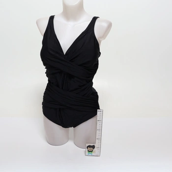 Smismivo plavky pro ženy, zeštíhlující jednodílné plavky Retro Ruched Push Up Vintage vycpané
