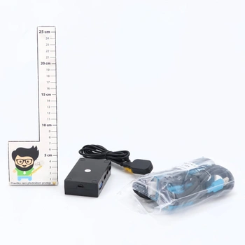 DGODRT 2portový KVM prepínač USB VGA s KVM káblami, KVM prepínač pre VGA monitor a USB klávesnicu a