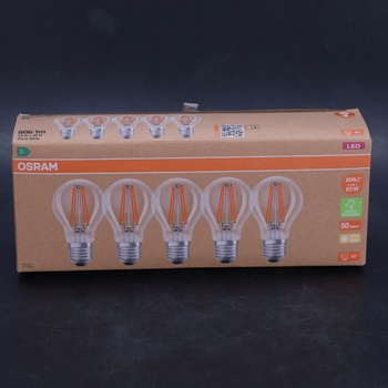 Osram vysoko účinné LED žiarovky s triedou energetickej účinnosti A, value pack s 5 žiarovkami,