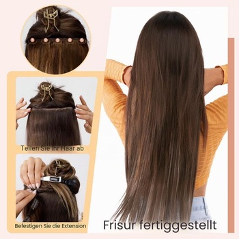 S-noilite Clip-In predlžovanie vlasov, pravé ľudské vlasy, svetlo popolavo blond/bielo blond, 1 kus,