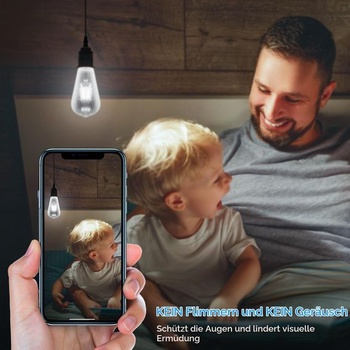Aigostar E27 LED žiarovka s vláknom 4W (nahrádza 40W), studená biela 6500K, 470 lúmenov, ST64 LED