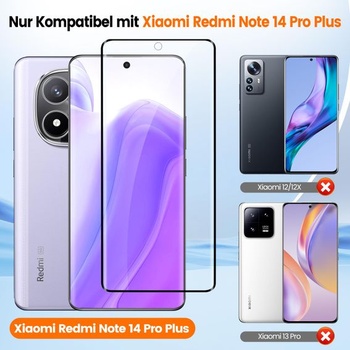 Ochranné tvrdené sklo VideoSecu 2+2 kusov pre Xiaomi Redmi Note 14 Pro Plus, tvrdosť 9H, ochrana