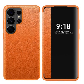 Ochranný kryt pre Samsung S26 Ultra, flipové púzdro, číry výhľad, tenké, flipové púzdro pre