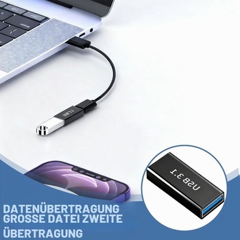 Adaptér USB-C na USB 3.1, prevodník USB-C samica na USB 3.1 A samica