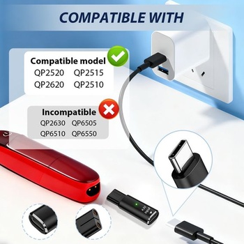 Náhradná nabíjačka s konektorom 4,3 V typu C pre holiaci strojček Philips One-Blade