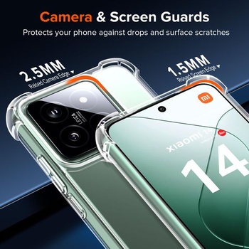 Průhledné pouzdro ivoler nežloutne pro Xiaomi Redmi A3 / Redmi A3X s ochrannými rohy odolnými proti
