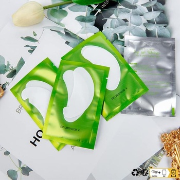 Lunamoon V-Shape očné vankúšiky na predĺženie rias, 50 párov, zelené