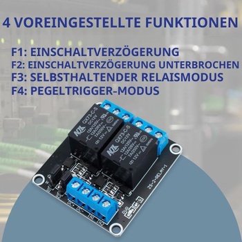 1 ks DC 12V reléový modul, 2kanálový relé s optočlenem, spouštění vysoké nebo nízké úrovně,