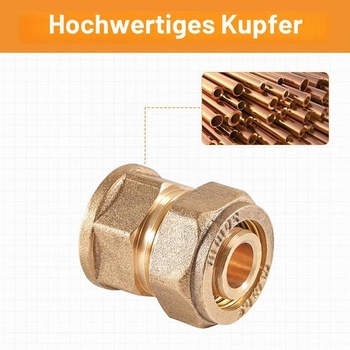2 kusy mosazných šroubení s vnitřním závitem 20 mm x 1/2 palce pro kompozitní trubku s vnitřním