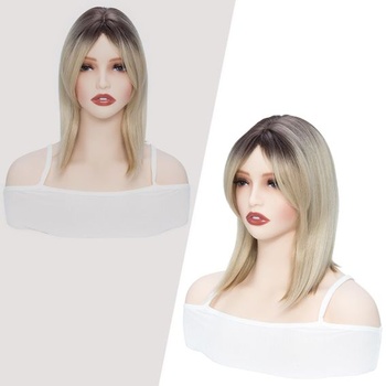 Vlasová ozdoba pre ženy, balayage blond, vlasová ozdoba s ofinou, parochne, príčesky, prírodné