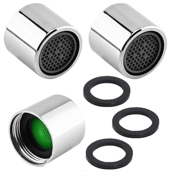 Perlátor na kohútik, regulátor prietoku M18, 3 kusy, závit 18 mm, kovový nadstavec na kohútik,