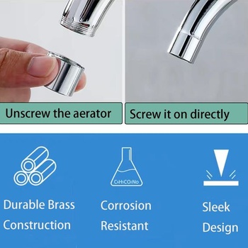 Perlátor na kohútik, regulátor prietoku M18, 3 kusy, závit 18 mm, kovový nadstavec na kohútik,