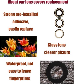 Náhradní objektiv fotoaparátu pro iPhone 12 Pro Max (6,7 palce), odolný proti poškrábání,