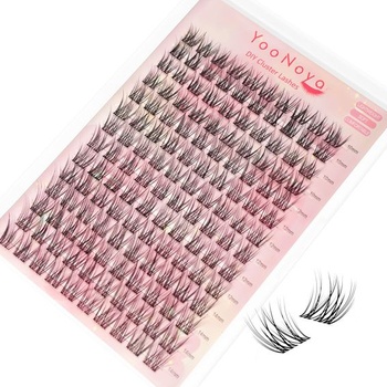 Predlžovanie rias 140 ks 10-14mm C-obtočené riasové zhluky DIY jednotlivé riasové zhluky objemové
