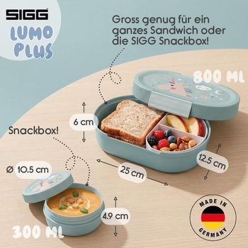 Sigg - Lumo Kids Lunchbox Set 2 - Detský obedový box s priehradkami - Vhodný do mikrovlnnej rúry a