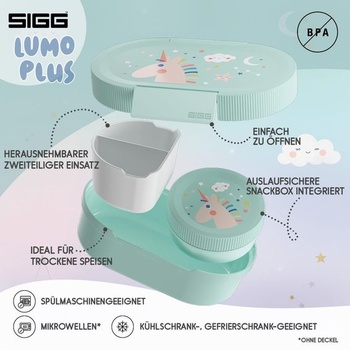 Sigg - Lumo Kids Lunchbox Set 2 - Detský obedový box s priehradkami - Vhodný do mikrovlnnej rúry a