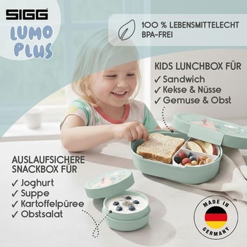 Sigg - Lumo Kids Lunchbox Set 2 - Detský obedový box s priehradkami - Vhodný do mikrovlnnej rúry a