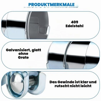 LPZMPZ Výfuková svorka, Ø 55 mm/D: 95 mm Výfukové svorky Trubková spojka