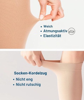 Kompresní punčochy s otevřenou špičkou pro ženy a muže 20-30 mmHg třída 2, velikosti S-4XL,